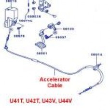 Mitsubishi Minicab Accelerator Cable U41T, U42T, U43V, U44V